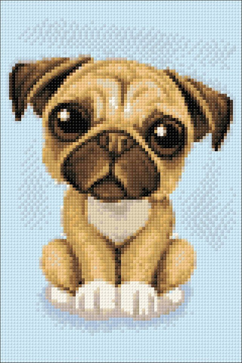 Diamond painting kit Little Pug WD190 - Hobby.lt 🇬🇧