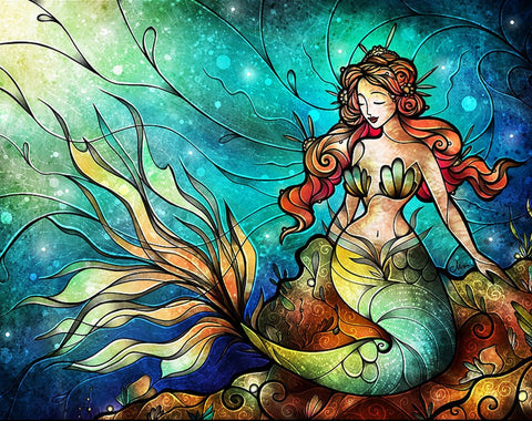 Diamond painting kit Mermaid WD165