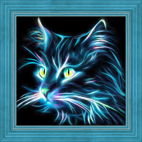 Diamond Painting Kit Neon Cat AZ - 1709 25x25cm - Hobby.lt 🇬🇧