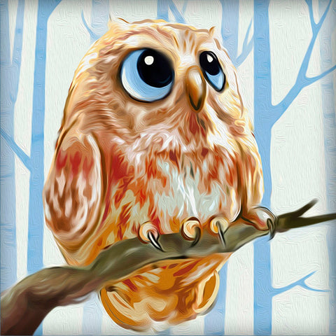 Diamond Painting Kit Owl AZ - 1550 15_15cm - Hobby.lt 🇬🇧