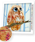 Diamond Painting Kit Owl AZ - 1550 15_15cm - Hobby.lt 🇬🇧