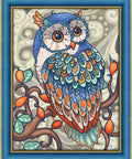 Diamond Painting Kit Owl AZ - 1607 30_40cm - Hobby.lt 🇬🇧