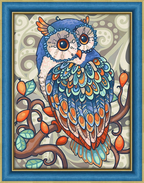 Diamond Painting Kit Owl AZ - 1607 30_40cm - Hobby.lt 🇬🇧