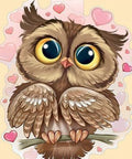 Diamond painting kit Owl in Love WD296 - Hobby.lt 🇬🇧