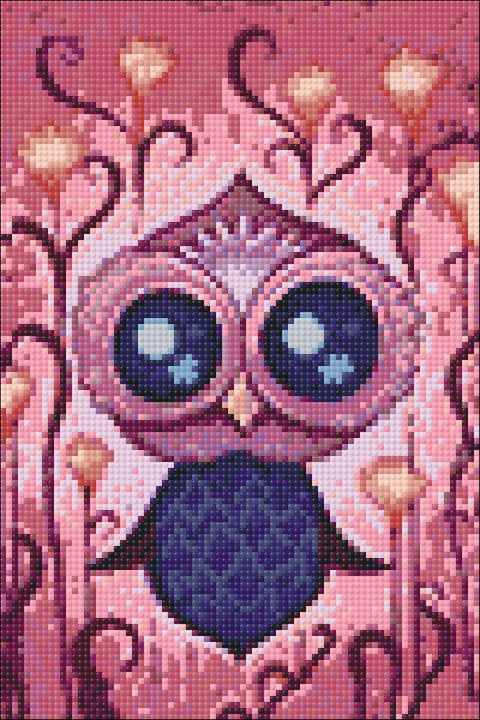 Diamond painting kit Owl Leia WD245