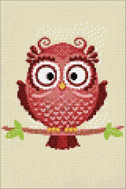 Diamond painting kit Owl Phil WD250 - Hobby.lt 🇬🇧