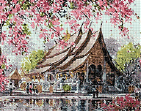 Diamond painting kit Pagoda WD129 - Hobby.lt 🇬🇧