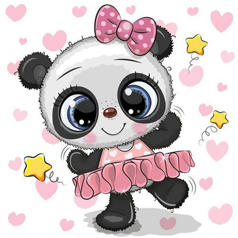 Diamond painting kit Panda Ballerina WD2479 - Hobby.lt 🇬🇧