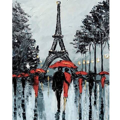 Diamond painting kit Paris in Rain WD156 - Hobby.lt 🇬🇧