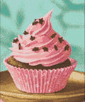 Diamond painting kit Pink Cupcake WD042 - Hobby.lt 🇬🇧