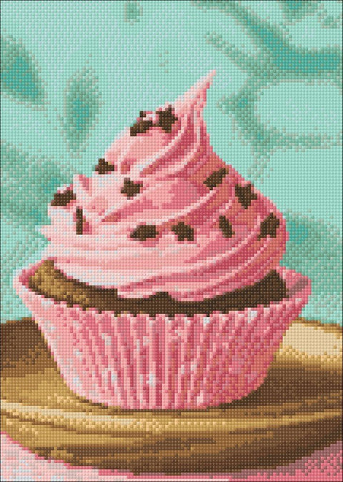 Diamond painting kit Pink Cupcake WD042 - Hobby.lt 🇬🇧