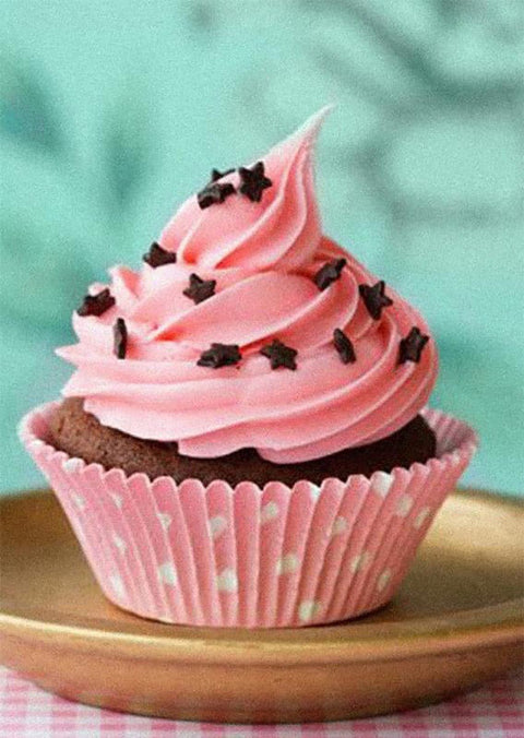 Diamond painting kit Pink Cupcake WD042 - Hobby.lt 🇬🇧