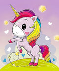 Diamond painting kit Playful Unicorn 20*20 cm WD2531 - Hobby.lt 🇬🇧