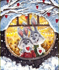 Diamond painting kit Rabbits' Cosy Home WD2384 - Hobby.lt 🇬🇧