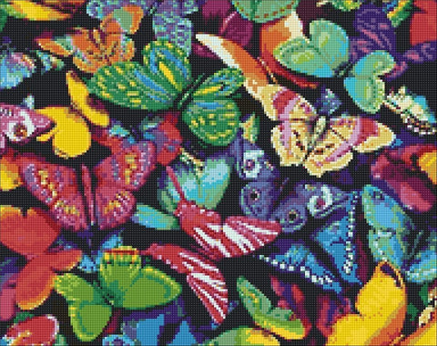 Diamond painting kit Rainbow Butterflies WD057 - Hobby.lt 🇬🇧