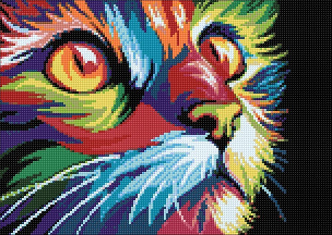 Diamond painting kit Rainbow Cat WD200 - Hobby.lt 🇬🇧