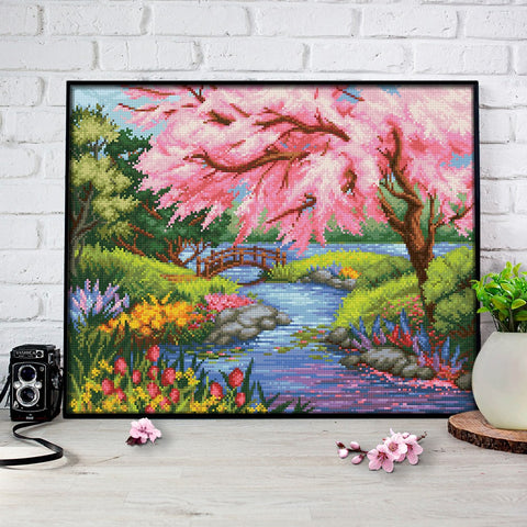 Diamond Painting Kit Sakura on the River AZ-1651 40_50cm