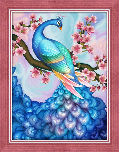 Diamond Painting Kit Sakura & Peacock AZ-1624 40_30cm