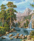 Diamond painting kit Scenery with Waterfall WD2459 - Hobby.lt 🇬🇧