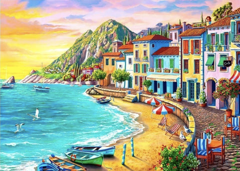 Diamond painting kit Sea Coast 70*50 cm WD2524 - Hobby.lt 🇬🇧