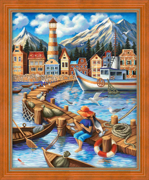 Diamond Painting Kit Seaport Town AZ-1697 40x50cm