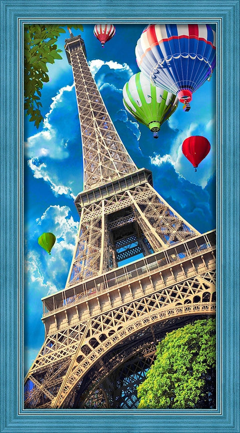 Diamond Painting Kit Sky Over Paris AZ - 1708 30x60cm - Hobby.lt 🇬🇧