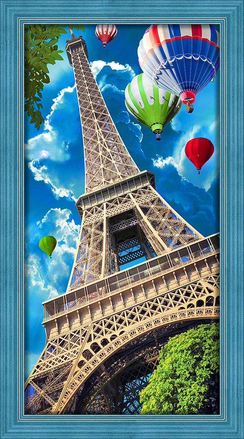 Diamond Painting Kit Sky Over Paris AZ-1708 30x60cm