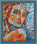 Diamond Painting Kit Stained Glass Portrait AZ - 1599 50_40cm - Hobby.lt 🇬🇧