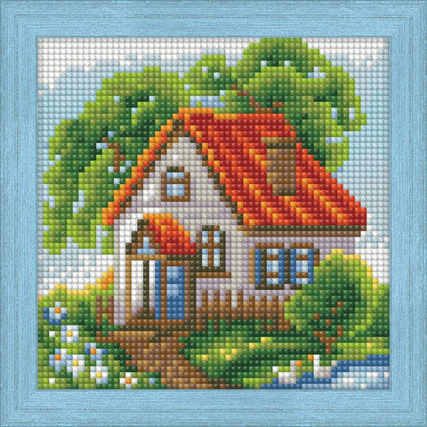 Diamond Painting Kit Summer House AZ - 1568 15_15cm - Hobby.lt 🇬🇧