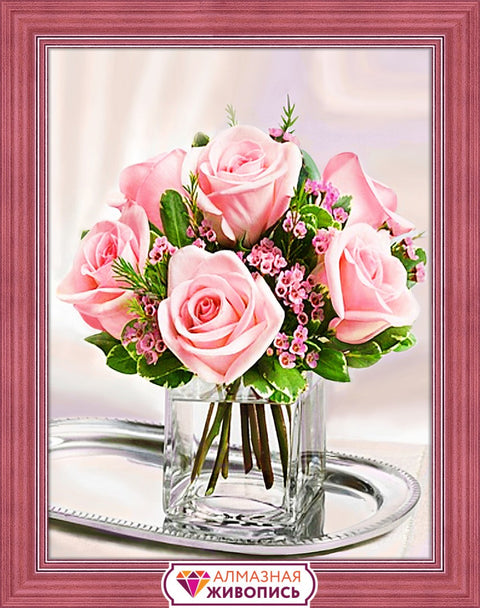 Diamond Painting Kit Tender Roses AZ-1676 30x40cm