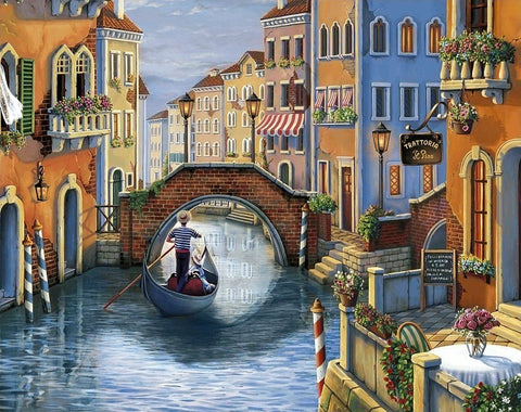 Diamond painting kit Venice Romance WD2484 - Hobby.lt 🇬🇧