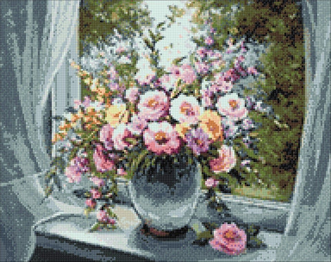 Diamond painting kit Window Bouquet WD006 - Hobby.lt 🇬🇧