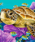 Diamond painting kit Young Green Sea Turtle WD2428 - Hobby.lt 🇬🇧