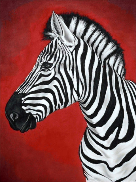 Diamond painting kit Zebra WD080