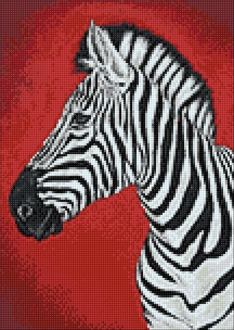 Diamond painting kit Zebra WD080