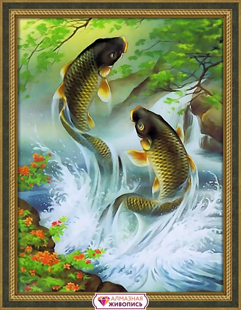 Diamond painting Koi Karps AZ - 1357 Size: 30*40 - Hobby.lt 🇬🇧