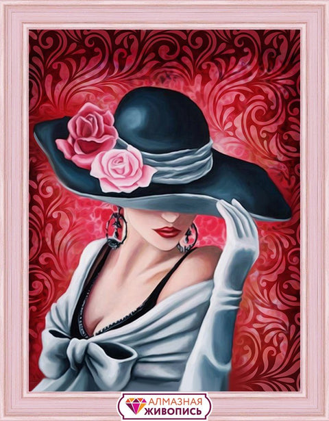 Diamond painting Lady Rose AZ - 1504 Size: 30х40 - Hobby.lt 🇬🇧