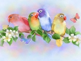 Diamond painting Lovebirds AZ-1312 Size: 40*30