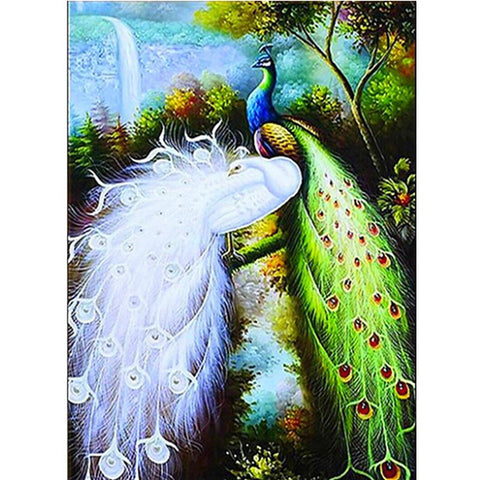 Diamond painting Mayestic Peacocks AZ - 204 Size: 66х79 - Hobby.lt 🇬🇧