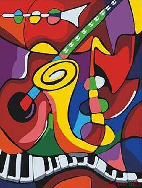 Diamond painting Music Colours AZ - 1181 Size: 40х50 - Hobby.lt 🇬🇧