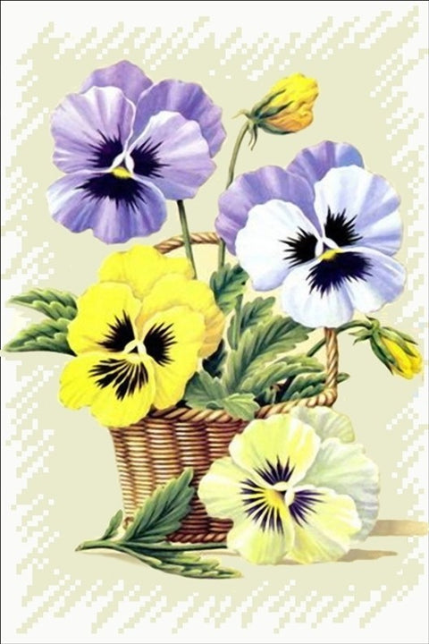 Diamond painting Pansies AZ-1350 Size: 20*30