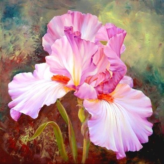 Diamond painting Pink Irises AZ-1125 Size: 40х40