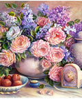 Diamond painting Pink Still Life AZ - 1374 Size: 50х40 - Hobby.lt 🇬🇧