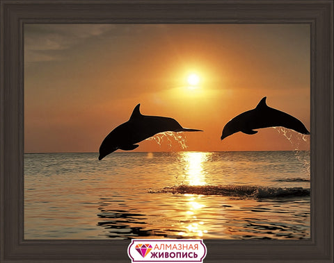 Diamond painting Playing Dolphins AZ-1089 Size: 40x30