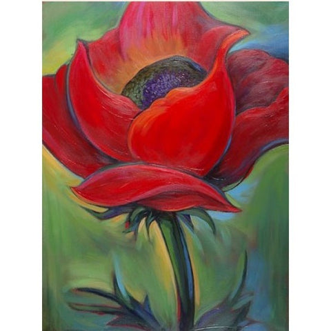 Diamond painting Red Flower AZ-1391 Size: 24х30