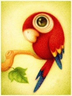 Diamond painting Red Parrot AZ-360 Size: 25x30