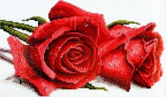 Diamond painting Red Roses AZ-111 Size: 25х40