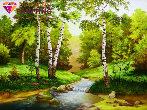 Diamond painting River among the Trees AZ - 1343 Size: 40*30 - Hobby.lt 🇬🇧