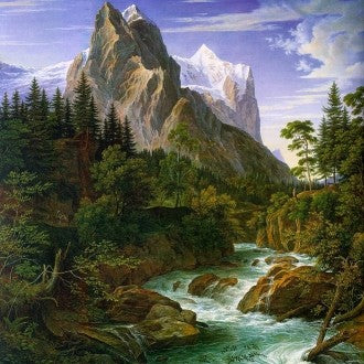 Diamond painting River near the Mountain AZ-1138 Size: 50х50