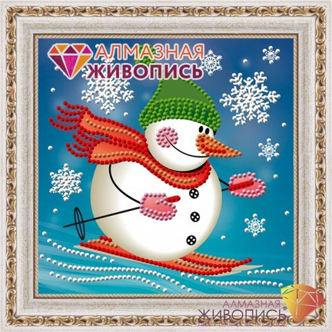 Diamond painting Skying Snowman AZ-3011 Size: 15х15